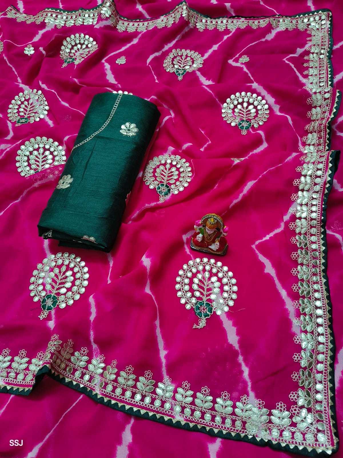 YNF GEORGETTE RJK SHADED WHOLESALE SAREES MANUFACTURER